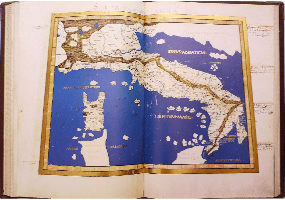 Atlas-Claudius Ptolomeus-manuscrito iluminado códice-libro facsímil-Vicent García Editores-9 Italia.